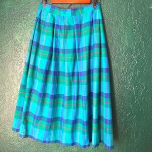 Vintage 90s plaid flannel skirt
